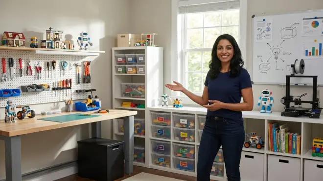 How do you prevent a dedicated STEM room from becoming a cluttered storage space?