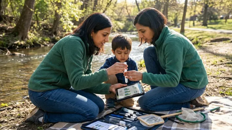 Can kids contribute real data to citizen science projects with these kits?