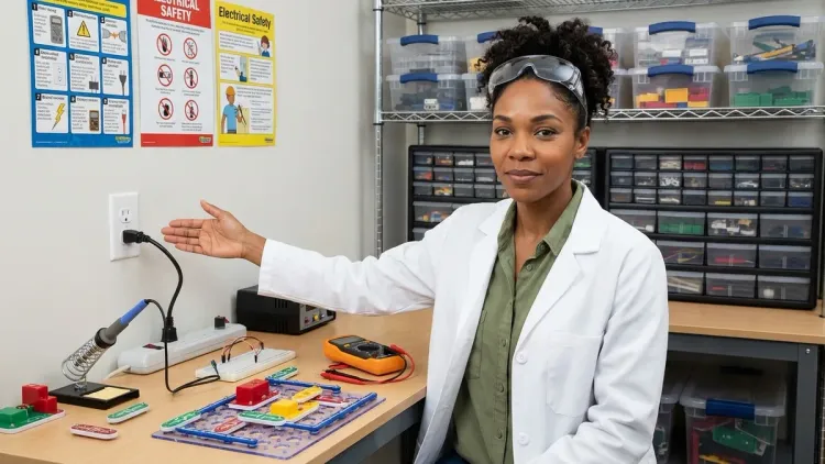 Do I need special electrical work to meet home STEM lab safety requirements?