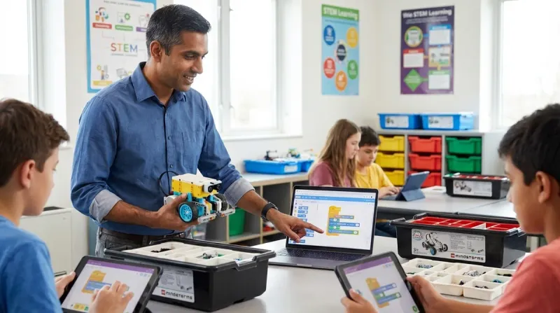 How to Teach Python and Block Coding Using LEGO Robotics Platforms