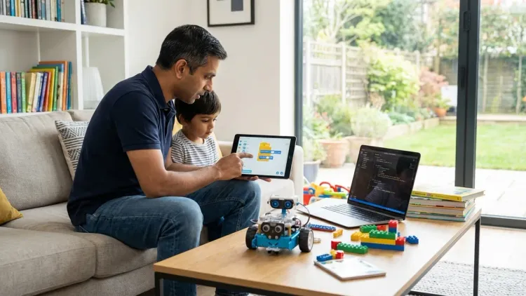 At what age should we transition from Scratch to Python for AI learning?