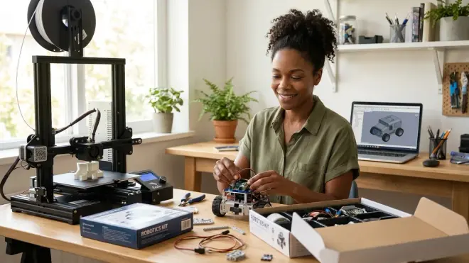 How do robotics kits integrate with 3D printing and CAD design?