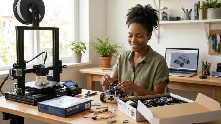 How do robotics kits integrate with 3D printing and CAD design?