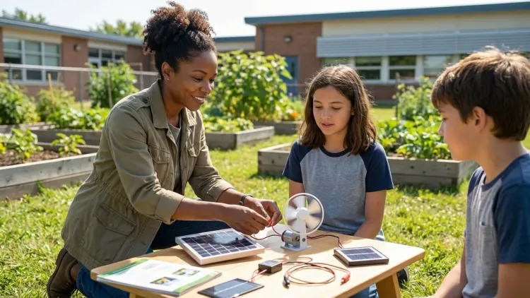 How do solar kits prepare students for renewable energy careers?