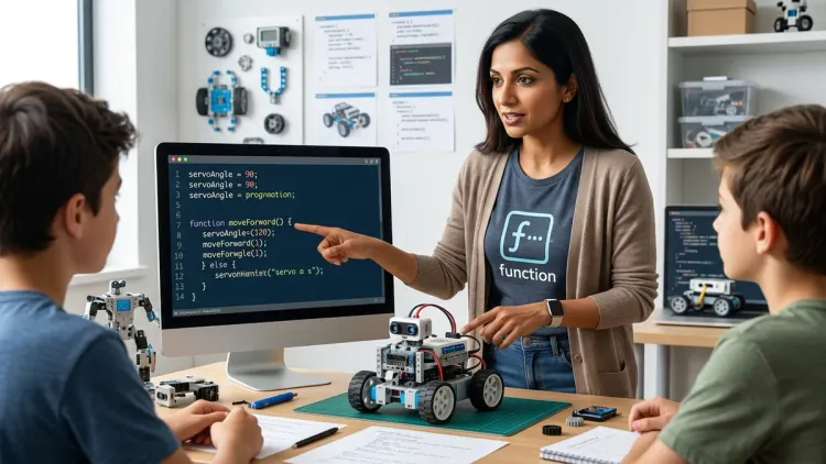 Step 6: Introduce Variables and Functions Using Robot-Specific Examples