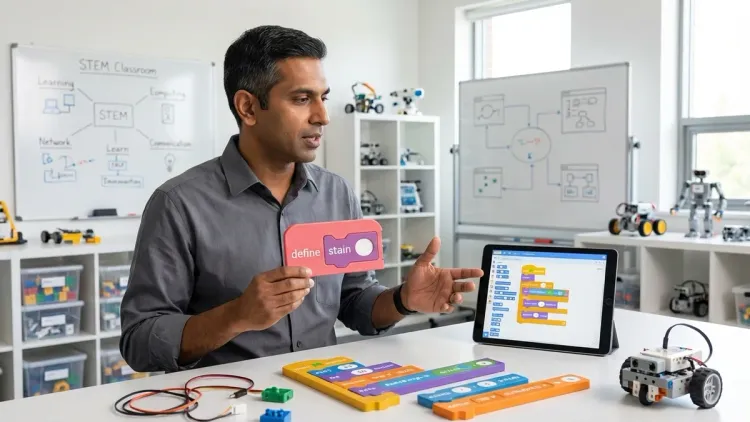 Step 4: Introduce Text-Based Thinking Through Scratch Custom Blocks