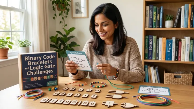 Binary Code Bracelets and Logic Gate Challenges