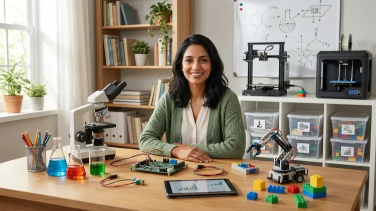 How much space does a functional home STEM lab require?